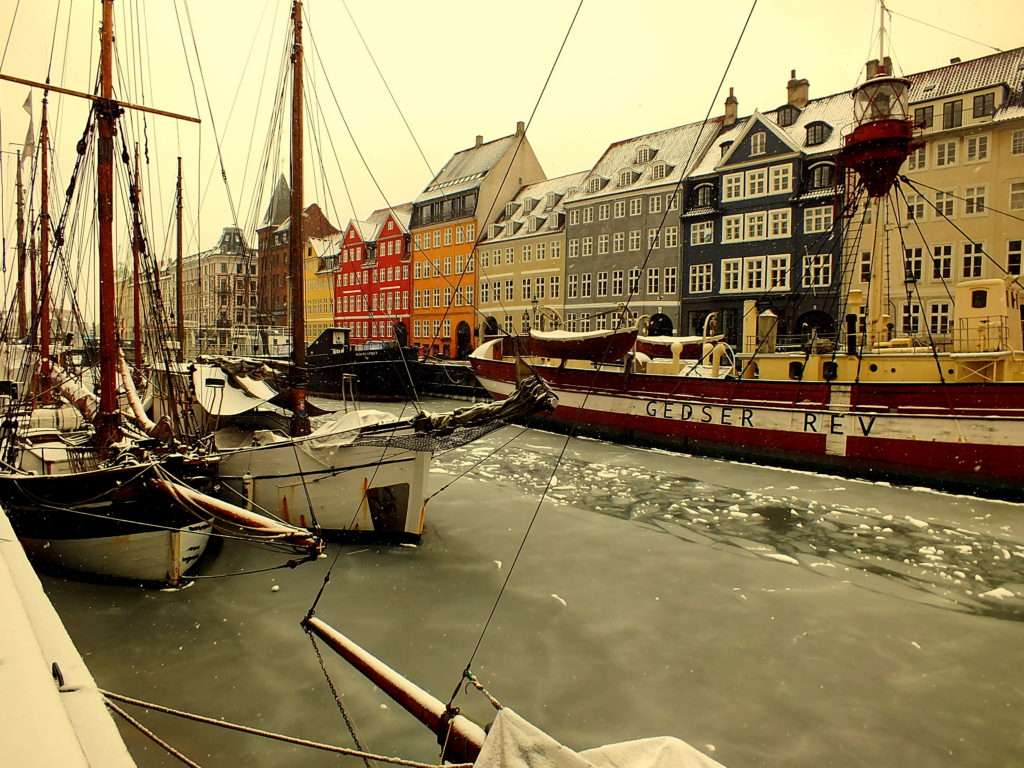 Kışın Nyhavn