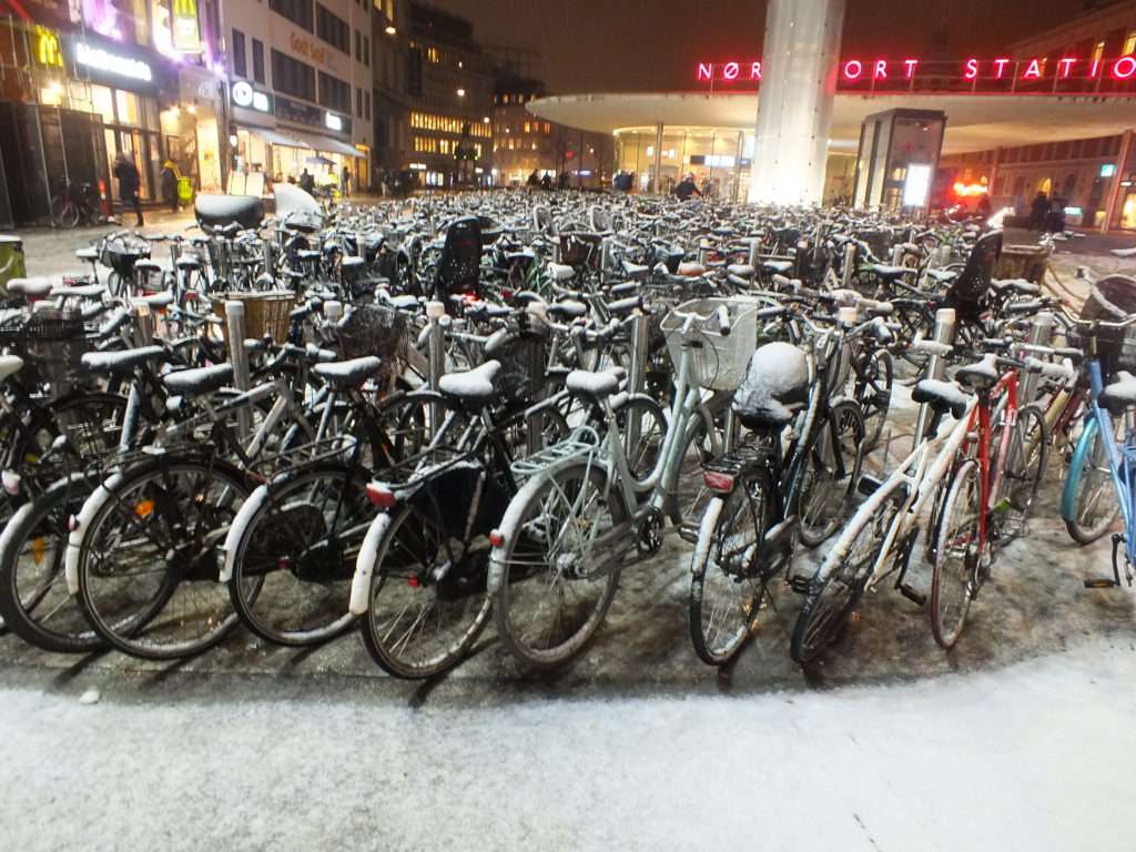 Kopenhag Gezisi Kışın Kopenhag ve Bisikletler