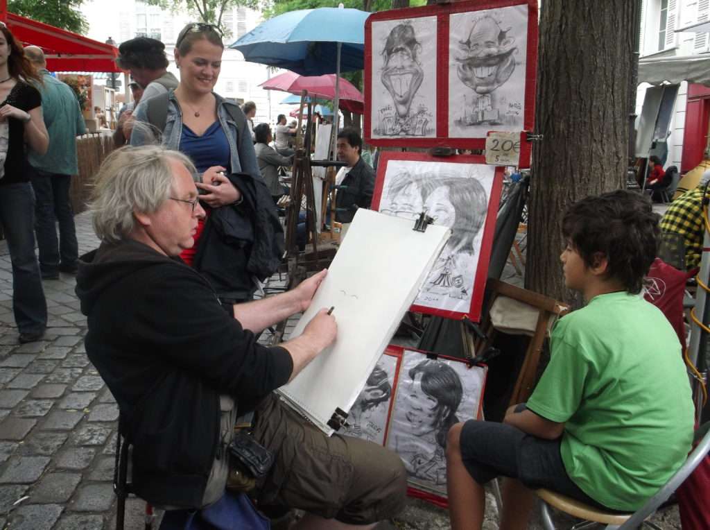 Ressamlar Tepesi (Place du Tertre) Anı Karikatürü