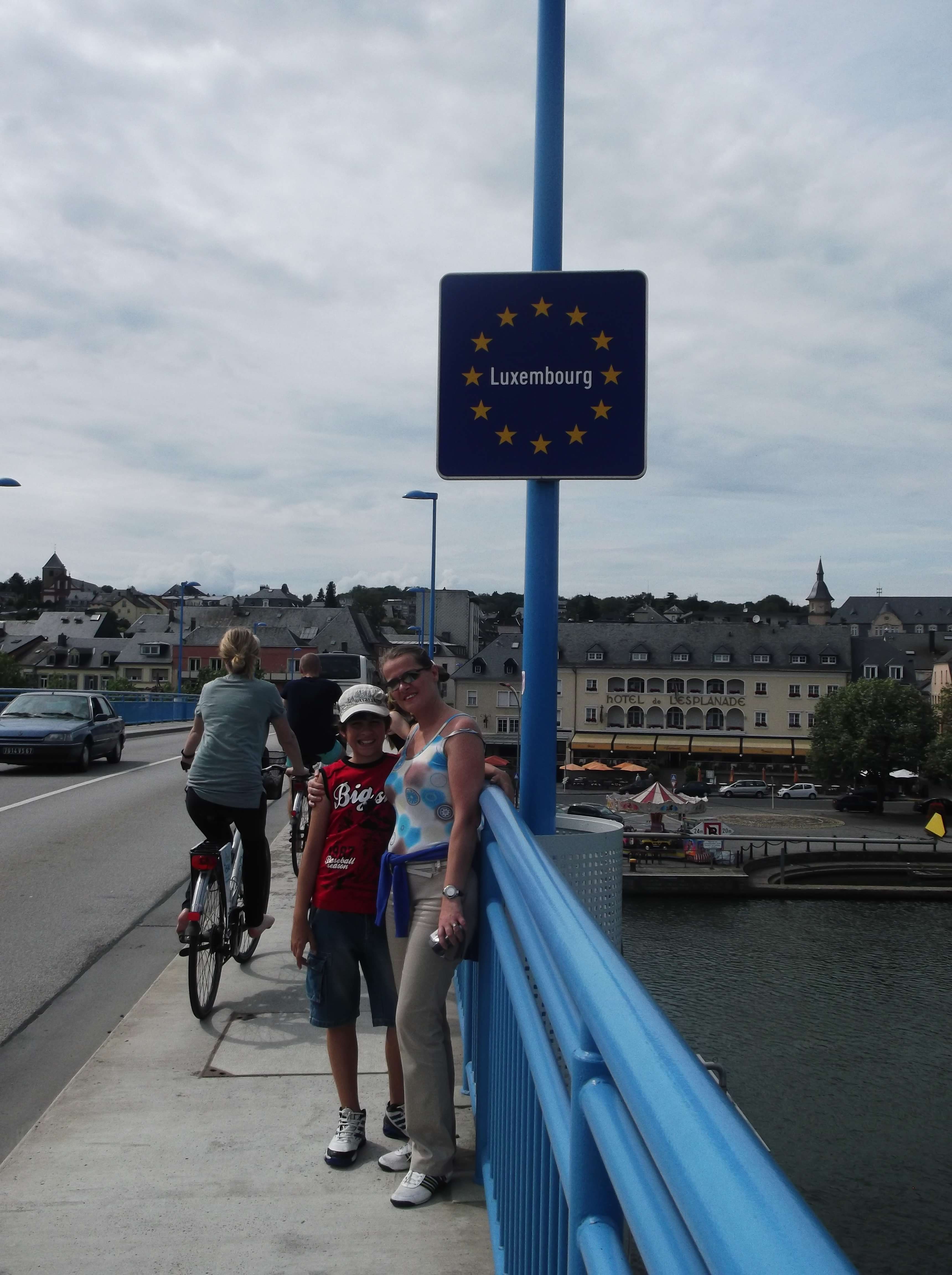 Remich Moselbrücke'de Sınır