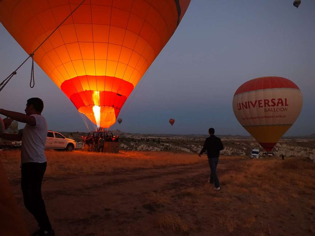 Kapadokya Balon Turu Sıcak Şişirme