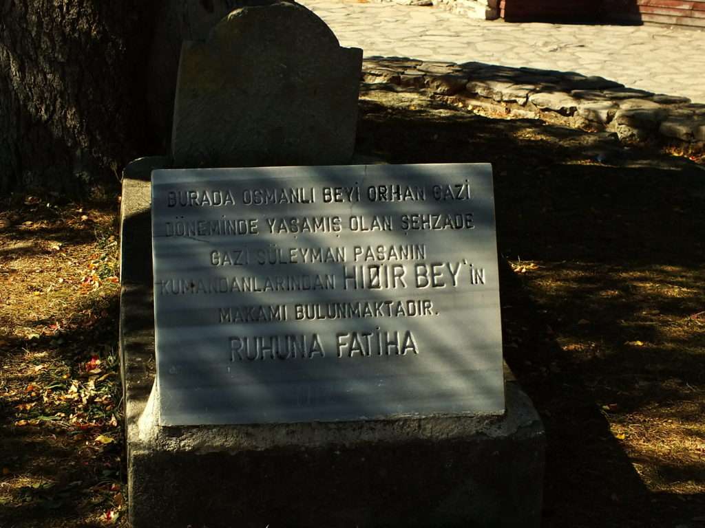 Hıdırlık Tepesi Şehzade Gazi Süleyman Paşa'nın kumandanlarından Hızır (Hıdır) Paşa’nın Mezarı