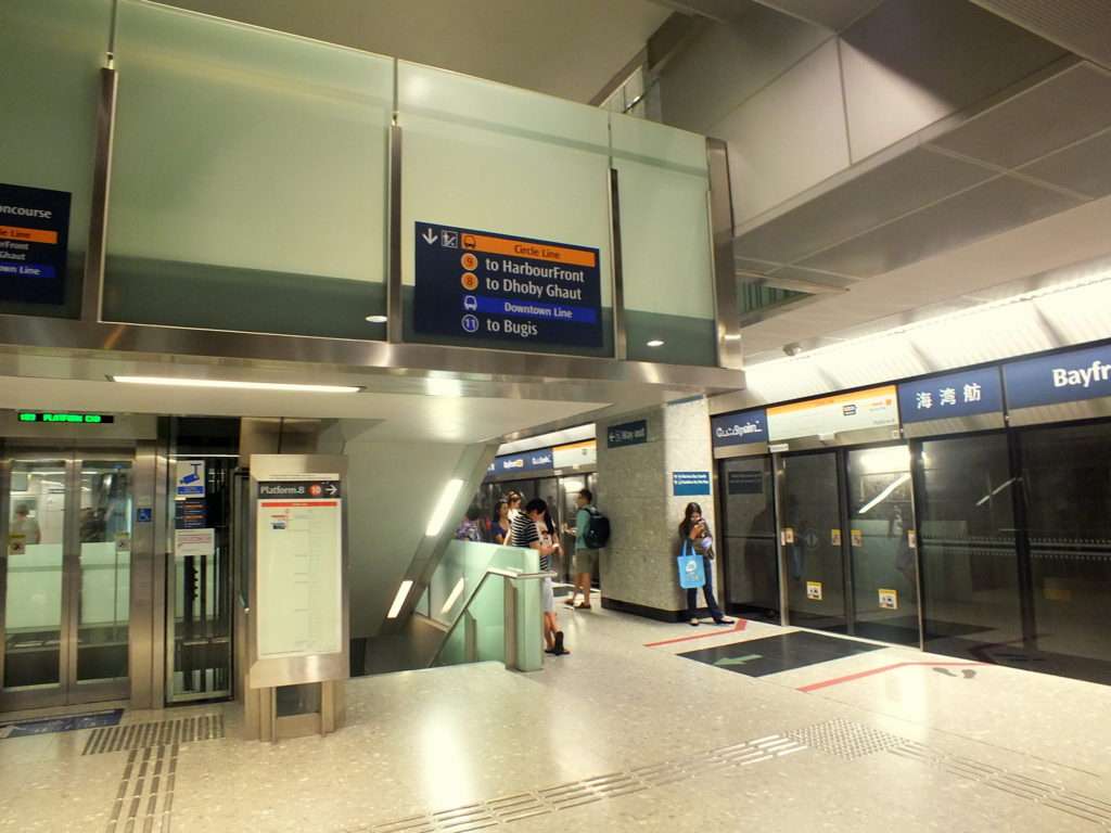 Singapur Ulaşım Sistemi Bayfront MRT İstasyonu