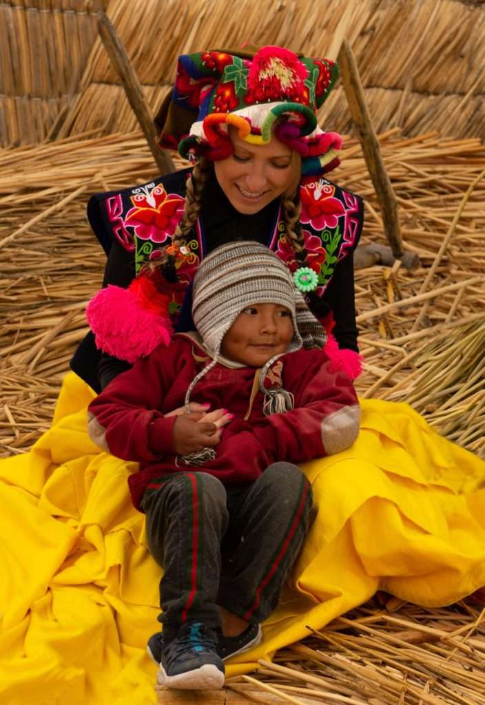 Lake Titicaca Uros Child and Me