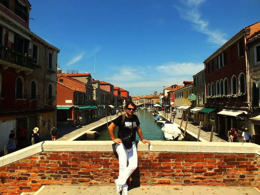Murano Adası Büyük Kanal (Canal Grande) ve Orta Köprü (Ponte di Mezzo)