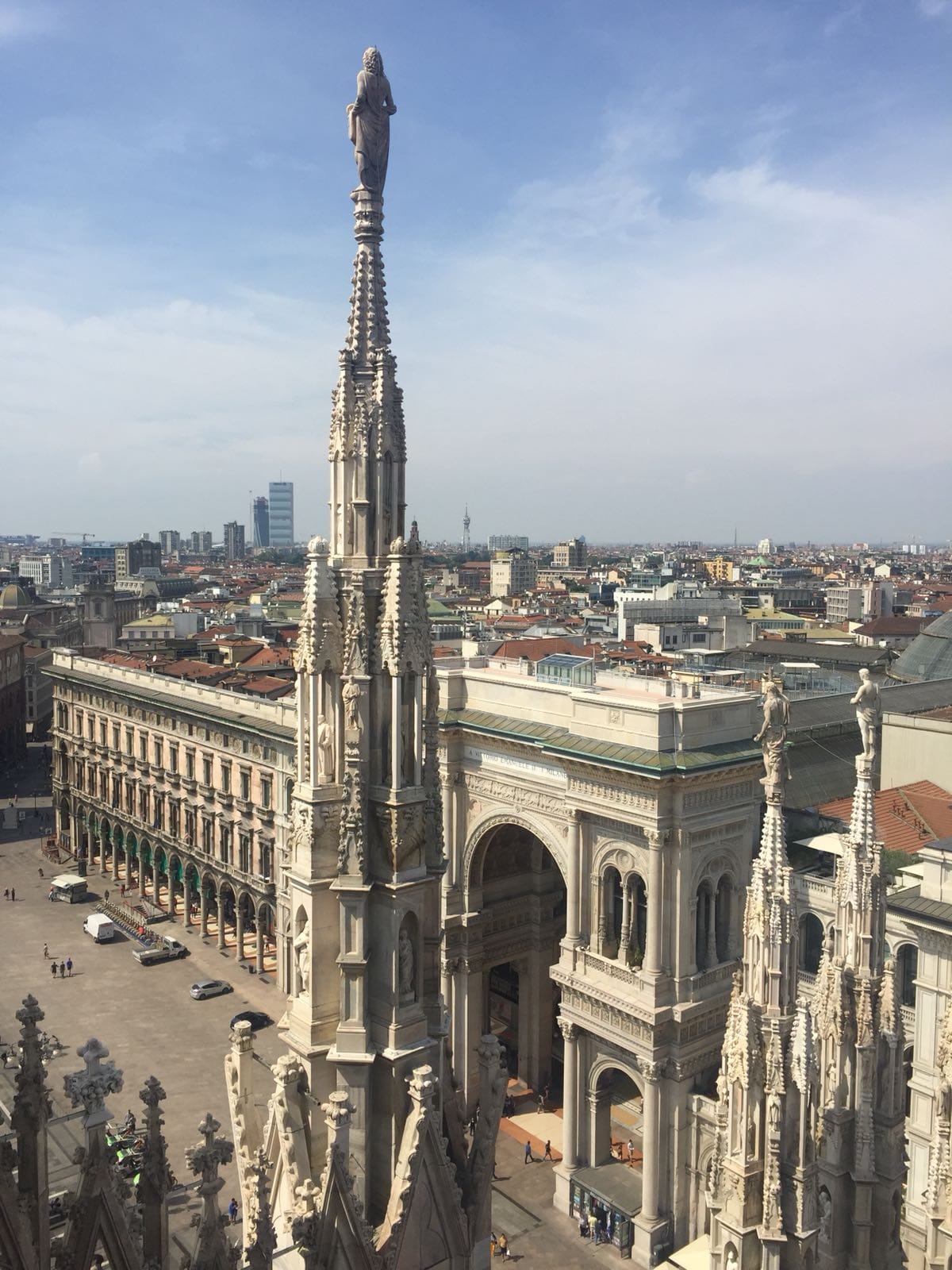 Duomo di Milano'nun Çatısından Galleria Vittorio Emanuele II Çatısı
