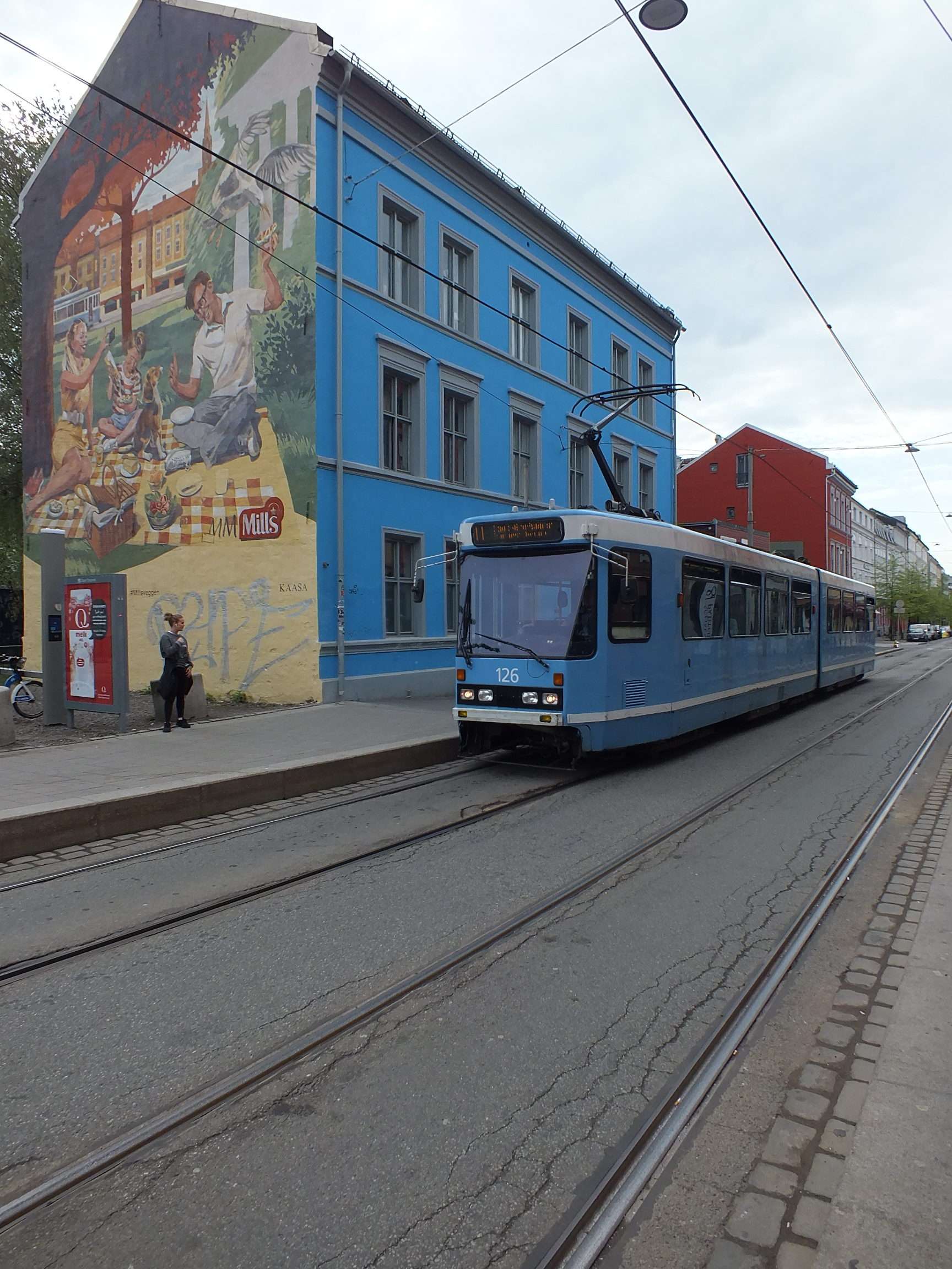 Oslo Ulaşım Sistemi Oslo'da Bir Tram
